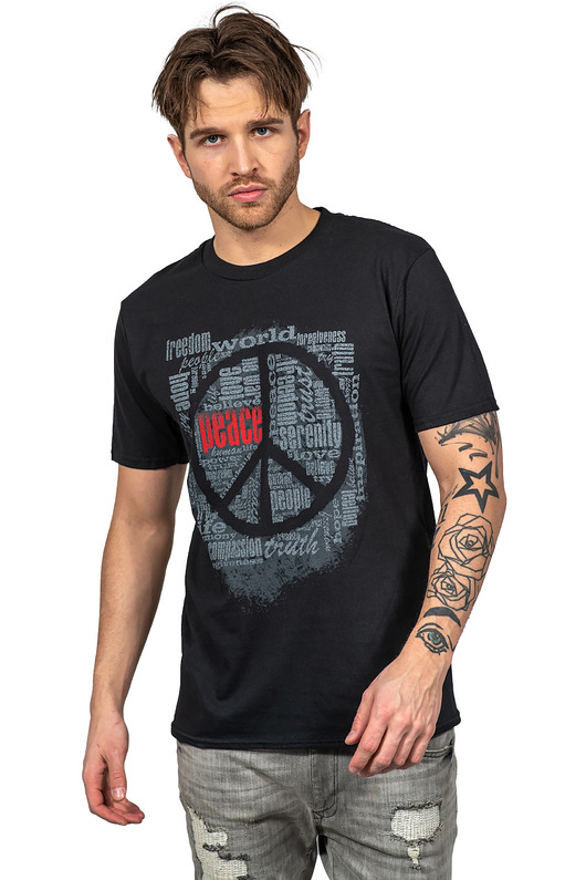 t-shirty męskie T-shirt męski UNDERWORLD Peace czarny