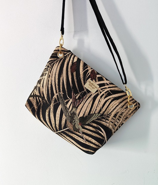 torby na ramię Torebka R U T H Golden Leaves - żakardowa torebka midi