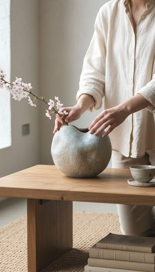 wazony Duży wazon obiekt ceramiczny kula KAMIEŃ