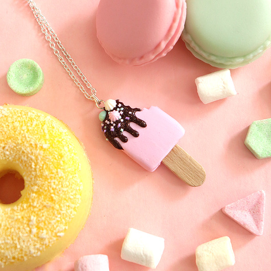 Lody na patyku naszyjnik dla dziewczynki choco Lemon Lovely
