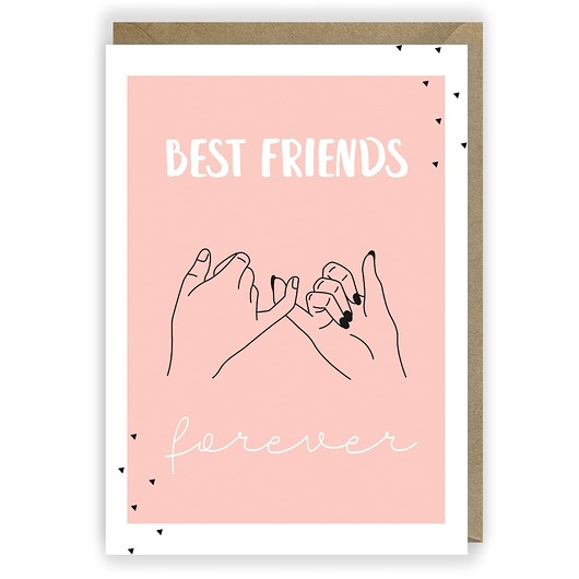 kartki okolicznościowe - wydruki Kartka przyjaźni Best Friends Pinky Promise
