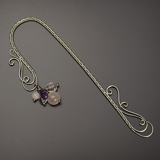 zakładki do książek Oryginalna zakładka do książki różowa wire wrapping