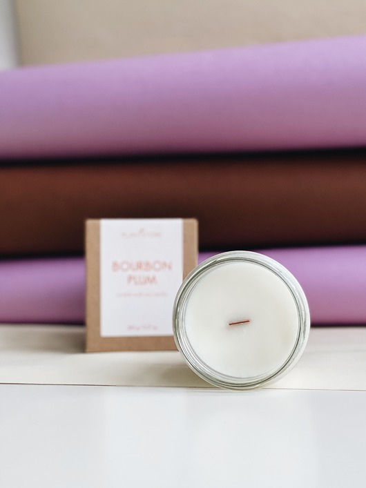 świece zapachowe BOURBON PLUM Świeca sojowa DUŻA 260 g