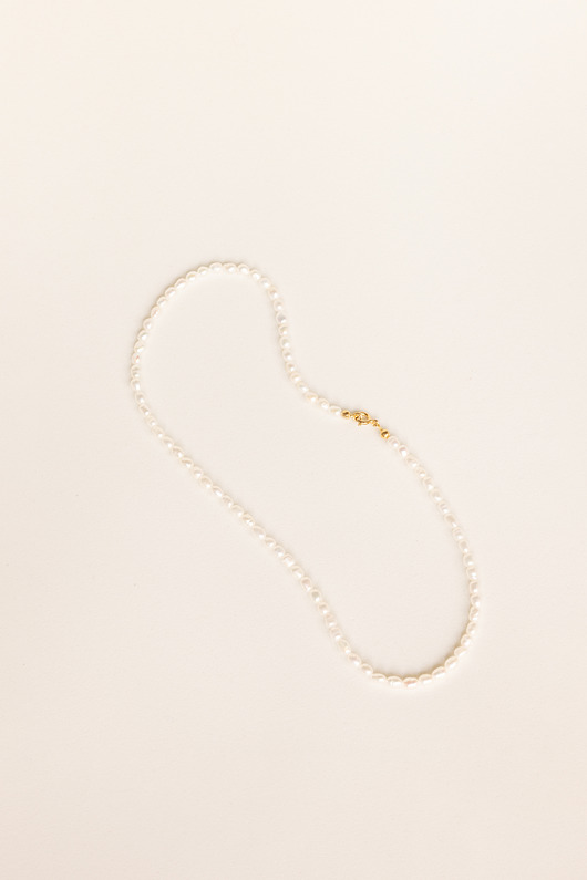 złote naszyjniki PERŁY pozłacane srebro i kulki / naszyjnik