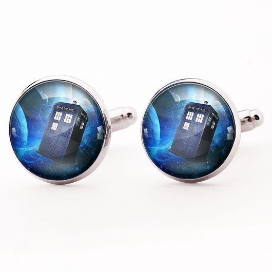 spinki do mankietów Tardis - spinki do mankietów - 0338