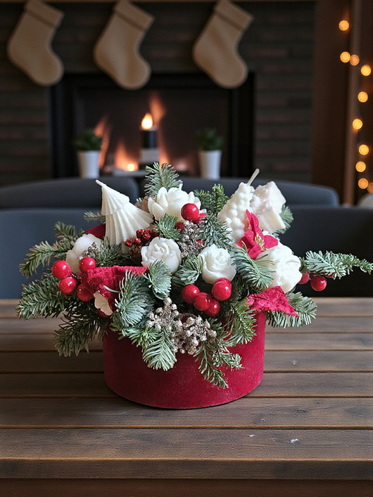 dekoracje świąteczne Stroik Świąteczny Klasyczny