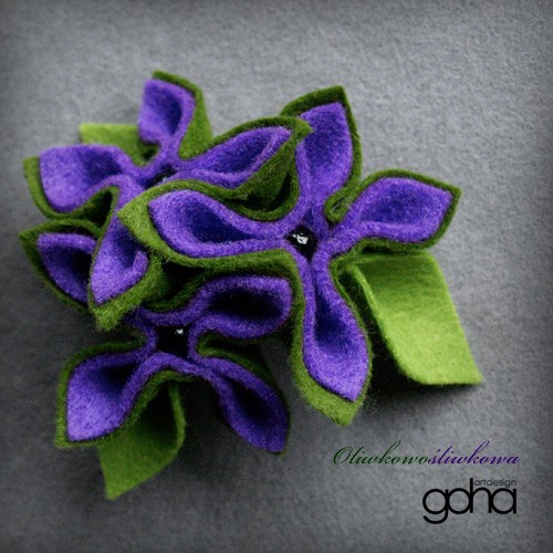 oliwkowośliwkowa FlowerFelt Design