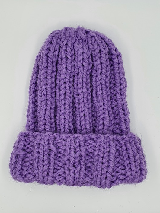 czapki damskie czapka HANDMADE lawendowa