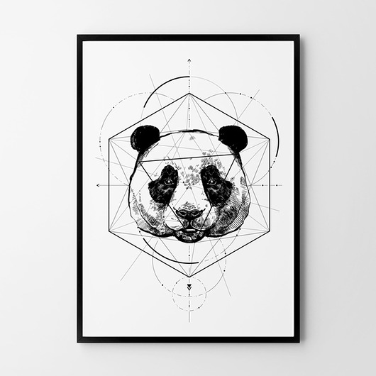 Plakat Panda A3 - 29.7x 42 cm HOG STUDIO