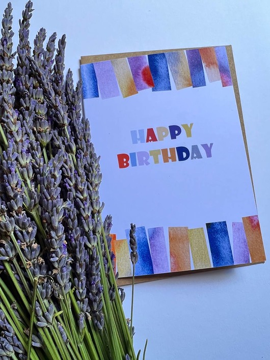 kartki okolicznościowe - wydruki Kartka urodzinowa Colorful