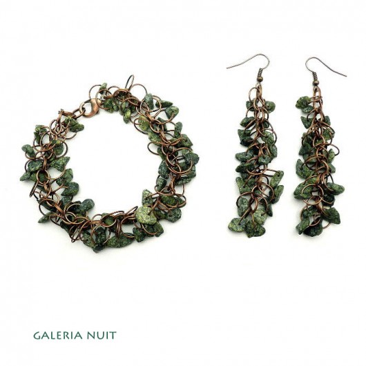serpentynit - komplet miedziany galeria nuit