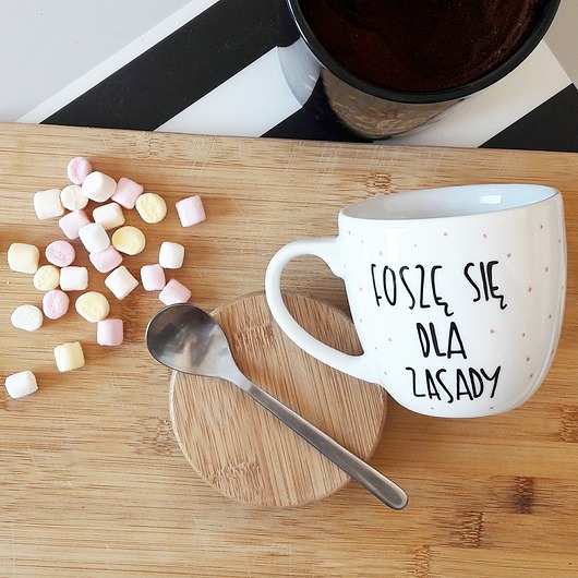 FOCH srebrne kropki 350ML my mug company