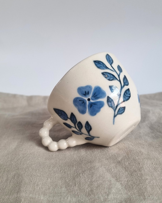 kubki Filiżanka ceramiczna KWIATY