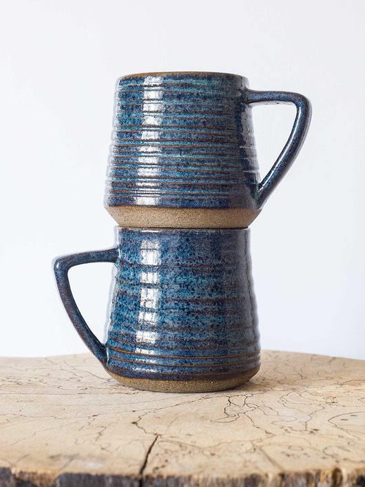 kubki Zestaw kubków toczonych na kole