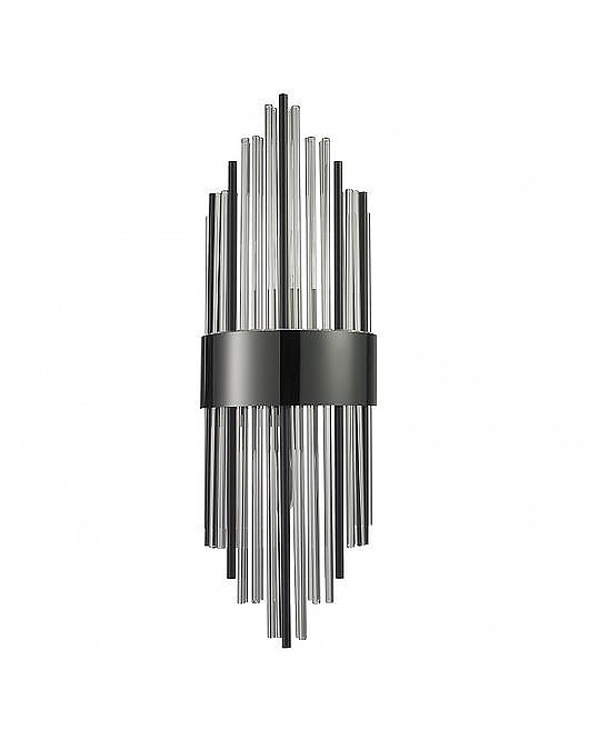 kinkiety Lampa Ścienna Kinkiet Ścienny Diego Czarny 60 cm