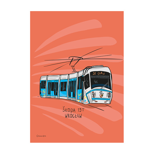 plakaty Plakat A4 Wrocław Tramwaj