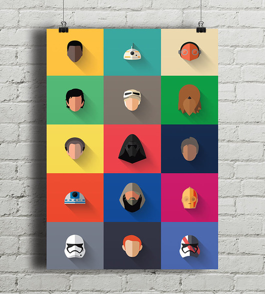 Star Wars - New Icon Set - plakat giclee A2 minimalmill
