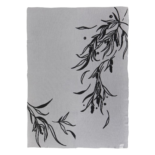 kocyki, kołderki, pościel dla dzieci Kocyk "Wierzba" żakard gray/graphite