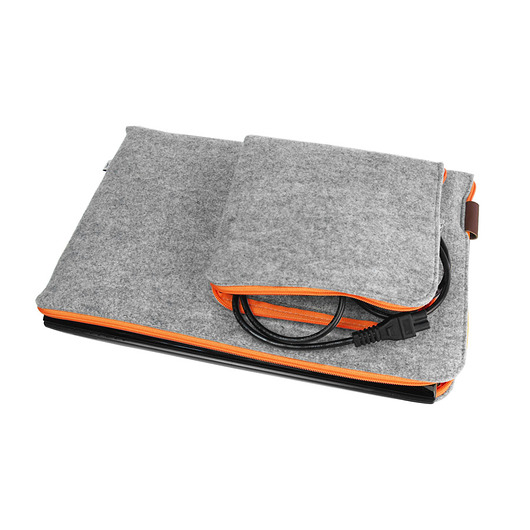ETUI NA LAPTOPA I ZASILACZ 01 pomaranczowy zamek purol design
