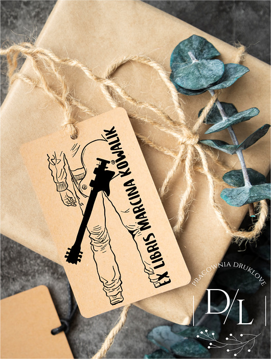 stemple Stempel Ex Libris Exlibris personalizowany Gitara 1