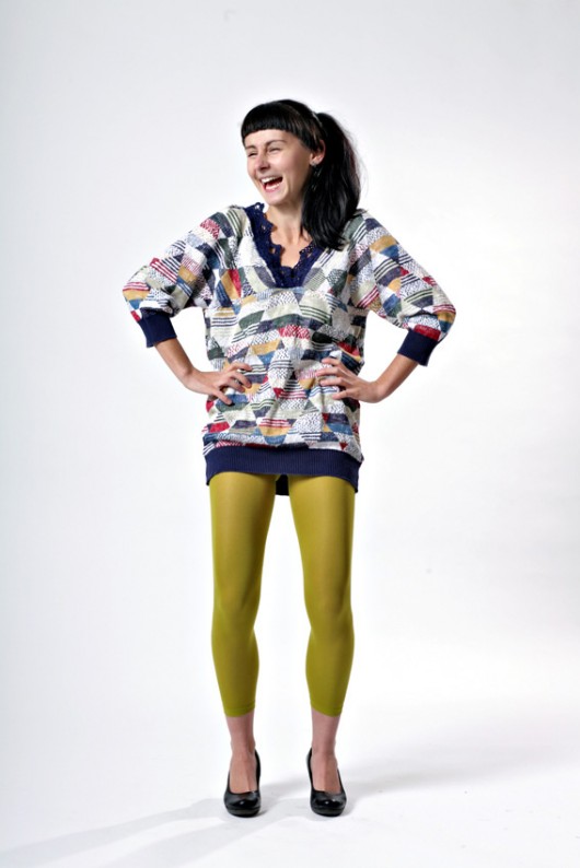 sweter tunika we wzory Maruna Upcycled