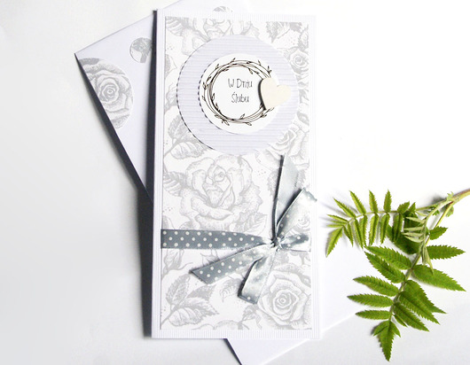 kartka ślubna handmade :: white kaktusia