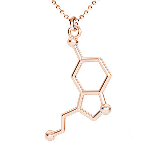 złote naszyjniki Naszyjnik SEROTONINA II- różowe złoto