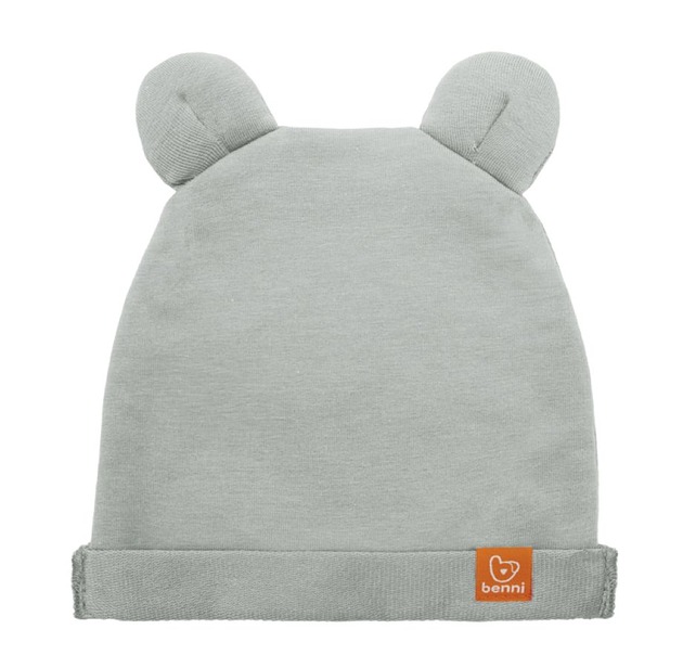 czapki dziecięce Czapka BEANIE BEAR - szara
