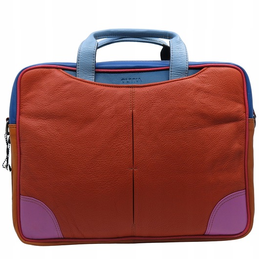 torby na ramię Aktówka skórzana torba damska na laptop do 16'' regulowany pasek OLIVKA