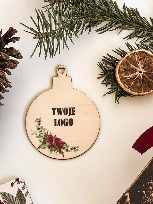 ozdoby choinkowe Motyw 2  - świąteczna kartka z Twoim logo