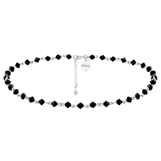 chokery Srebrny choker z kryształami SWAROVSKI® CRYSTAL