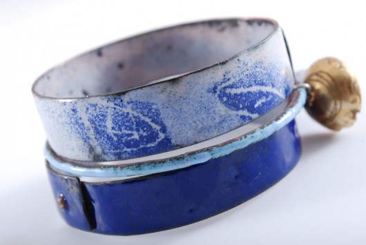COBALT LEAVES - emaliowane bransolety  Dorota Oyrzanowska