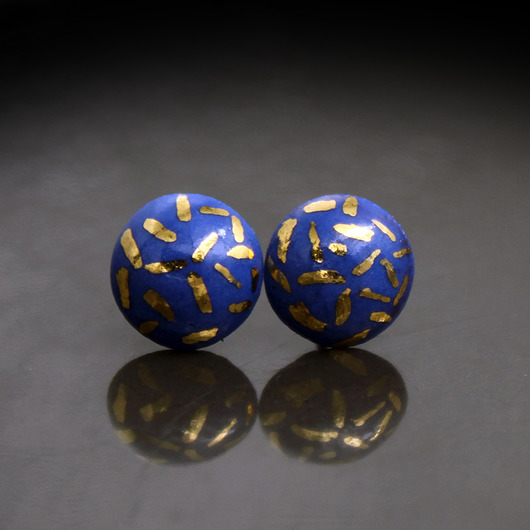 kolczyki ceramiczne Bubble/stal chirurgiczna