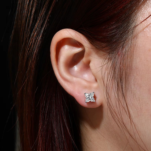 kolczyki pozłacane Kolczyki Moissanite Srebro 925