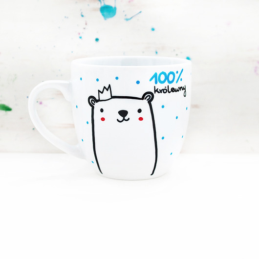 100% królewny - kubek porcelanowy 300ml miamilu