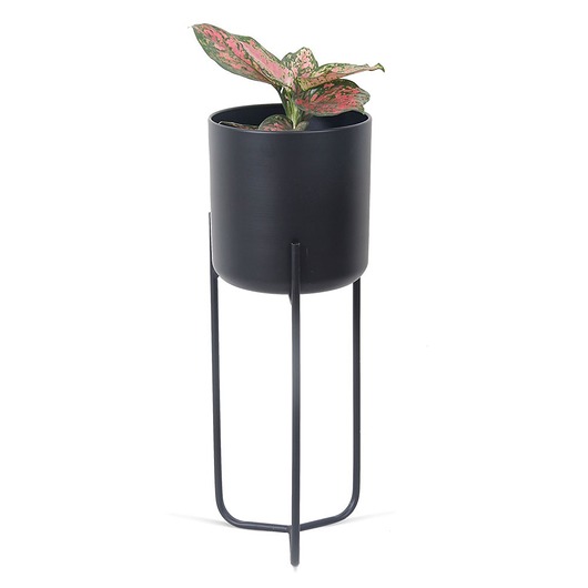 Kwietnik Metalowy Lars Czarny na Stojaku 54.5 cm MIA home