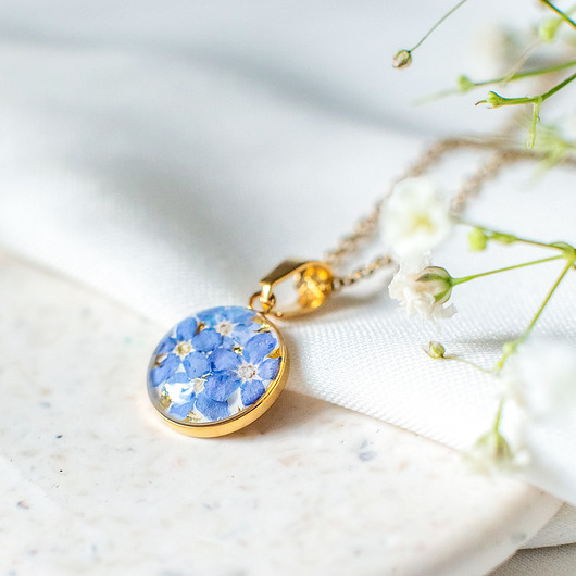 wisiory Wisiorek z niezapominajkami