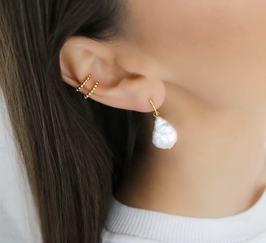 Podwójna nausznica - srebro 925 pozłacane Coccola JEWELLERY