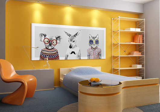 OBRAZ NA PŁÓTNIE  - 150x60cm HIPSTERSI LUdesign gallery