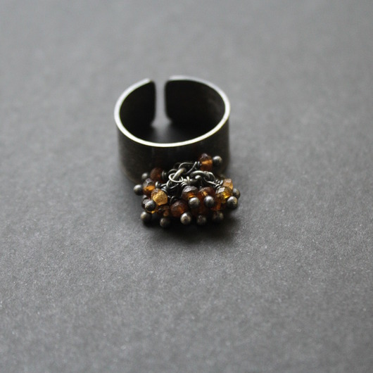 pierścionki - różne Bukiet brązowych turmalinów