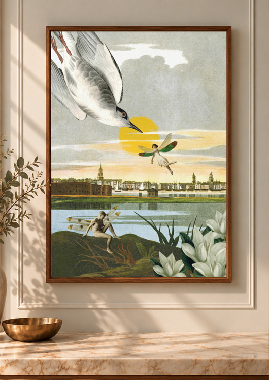 plakaty Plakat kolaż Nieznośna ważkość bytu FineArt giclee