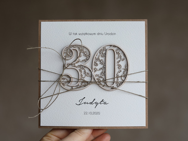 kartki scrapbooking Kartka na 30 urodziny