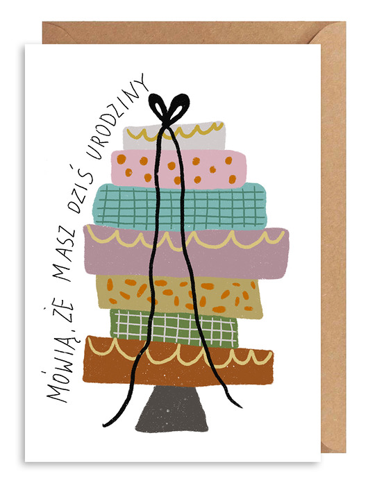 kartki okolicznościowe - wydruki Kartka urodzinowa tort
