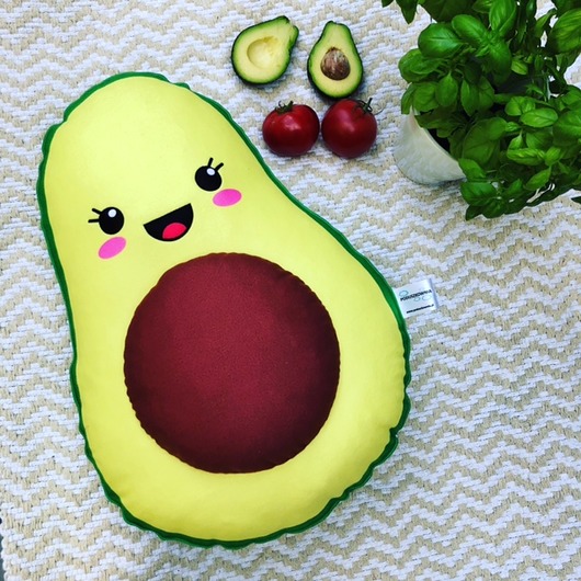 poduszki z grafiką Poduszka wielkie Awokado w stylu Kawaii