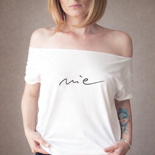 t-shirt damskie Nie Oversize Biały