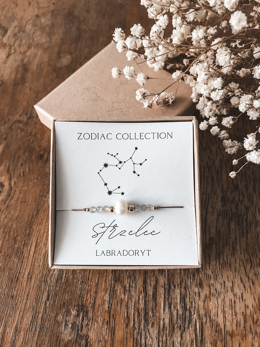 bransoletki z kamieni naturalnych Bransoletka znak zodiaku Strzelec labradoryt