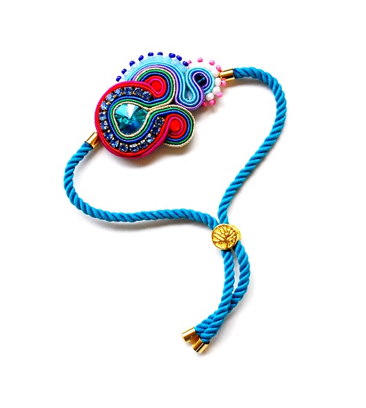 bransoletki soutache Elegancka sutaszowa bransoletka ANTIBES