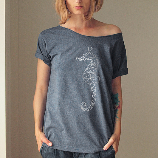 Grafitowy Srebrny konik Oversize S-XXL ONE MUG A DAY