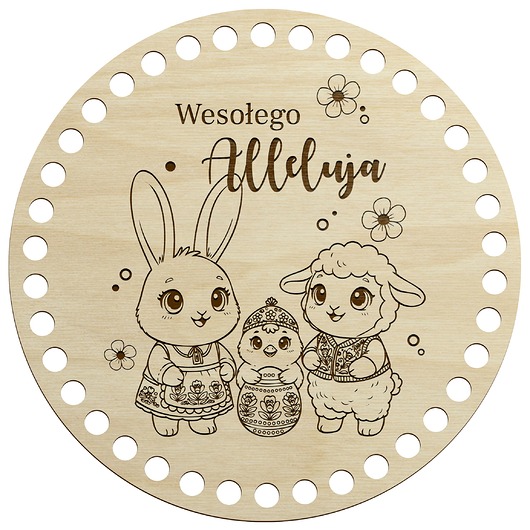 ozdoby wielkanocne Dekoracja Wielkanocna Dno Spód do Szydełkowania Baza do Koszyków KOŁO 20 cm