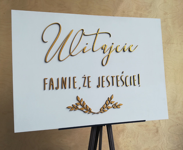 Tablica powitalna witajcie JJ Studio